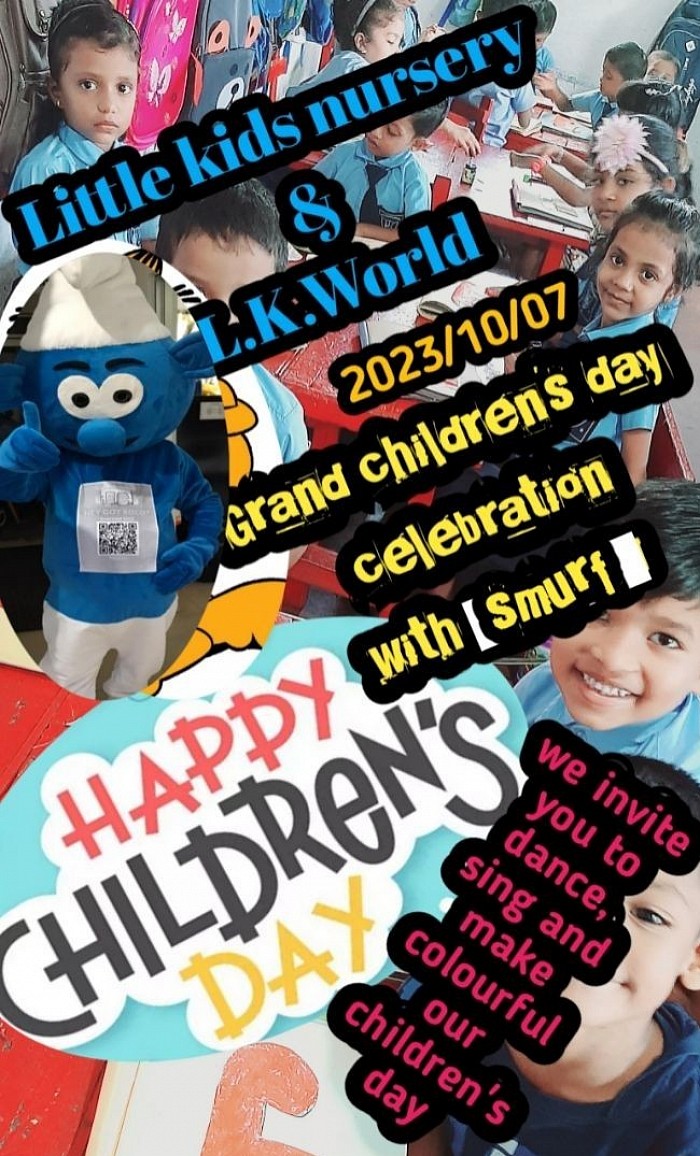 We celebrated children's day at Futsal with smurf