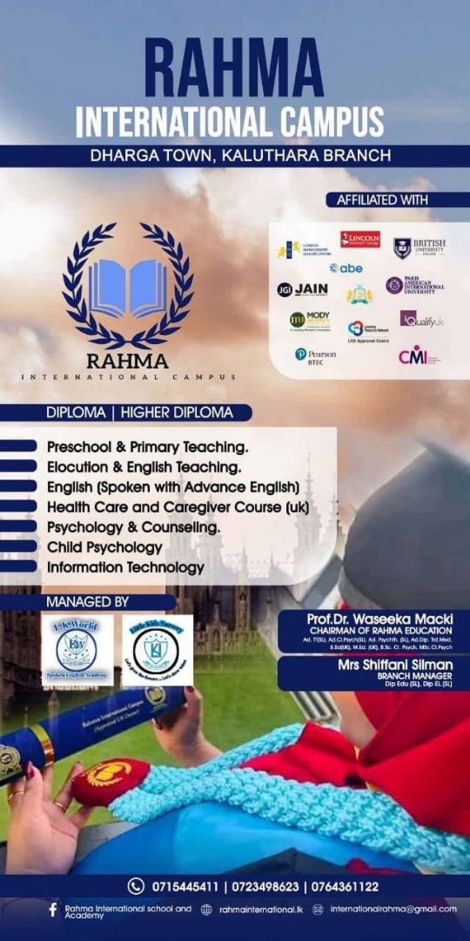 Rahma International Campus has opened a new branch at L.K.Academy in Dharga town ..